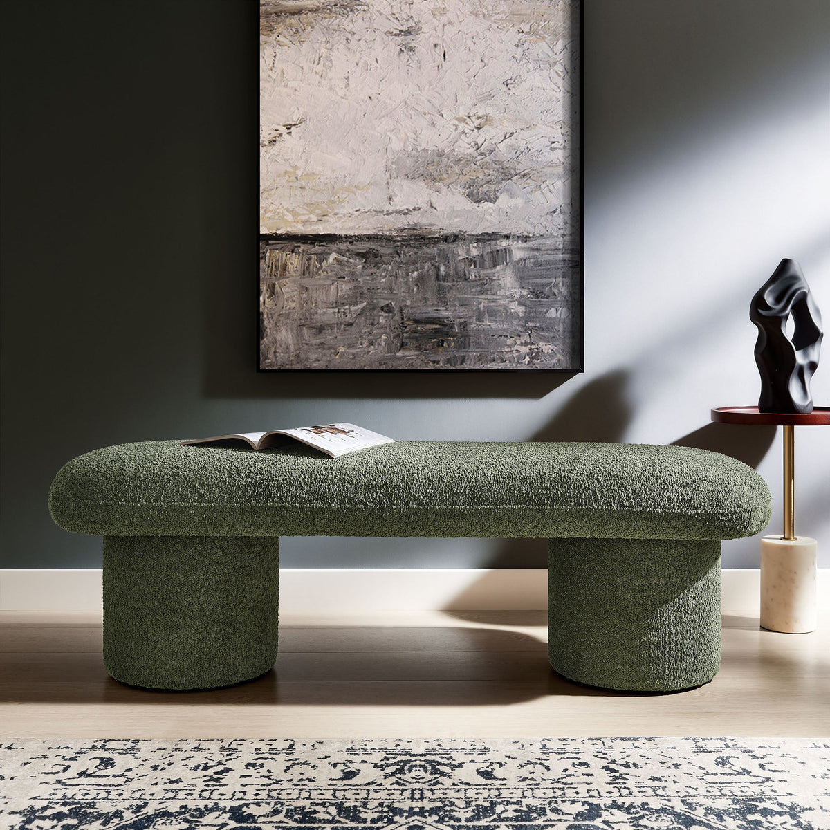 Orla Chenille Upholstered Bench - view 16