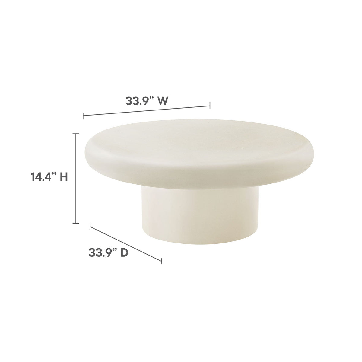 Argos Indoor - Outdoor Patio Concrete Round Coffee Table
