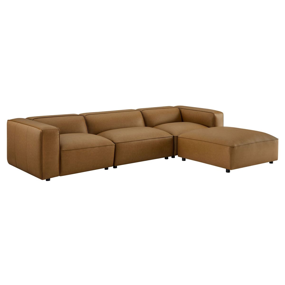 Auren 4-Piece Vegan Leather Modular Sofa Set - view 1