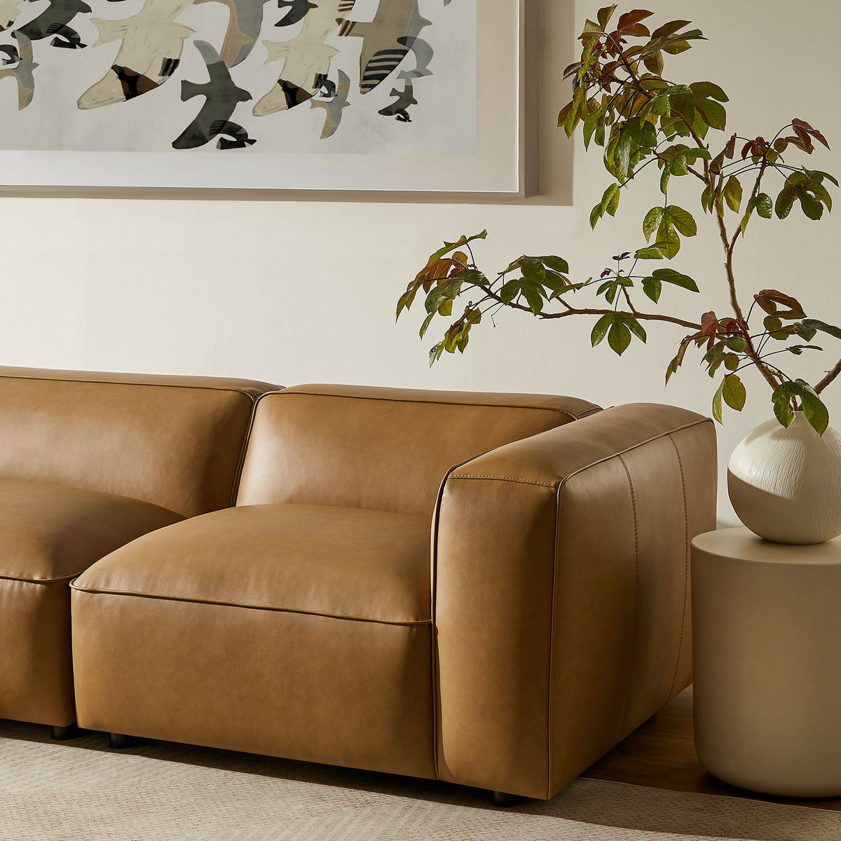 Auren 4-Piece Vegan Leather Modular Sofa Set - view 5