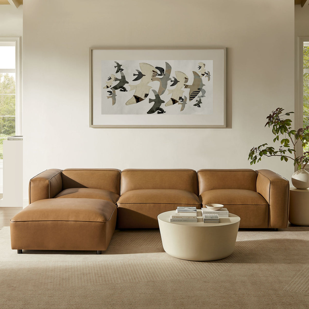 Auren 4-Piece Vegan Leather Modular Sofa Set - view 7