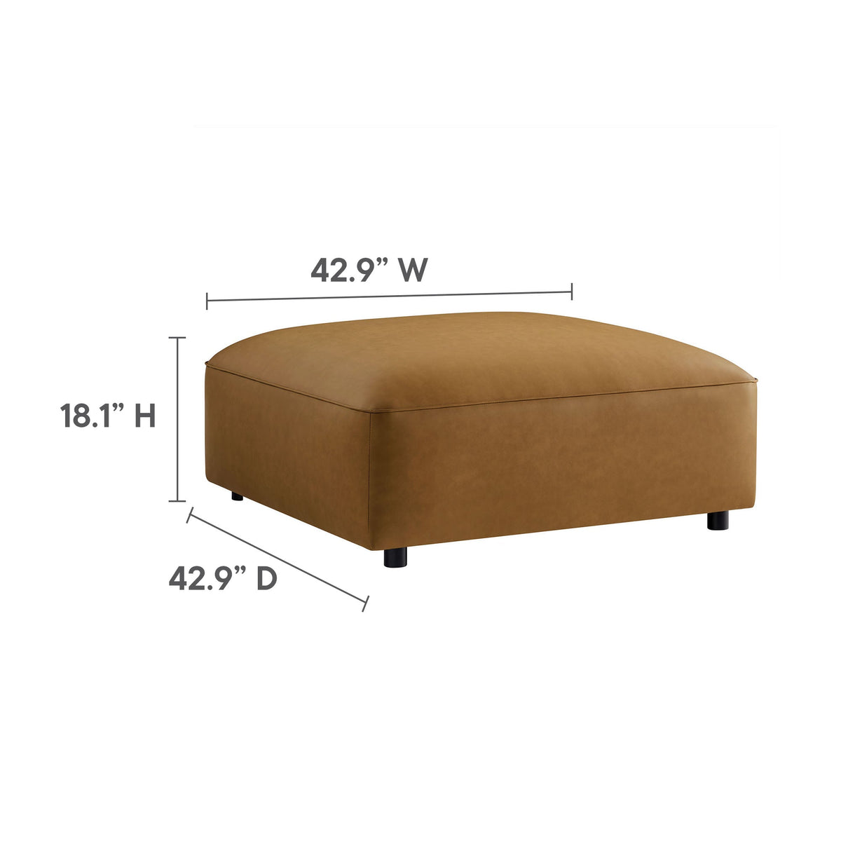 Auren 4-Piece Vegan Leather Modular Sofa Set - view 17