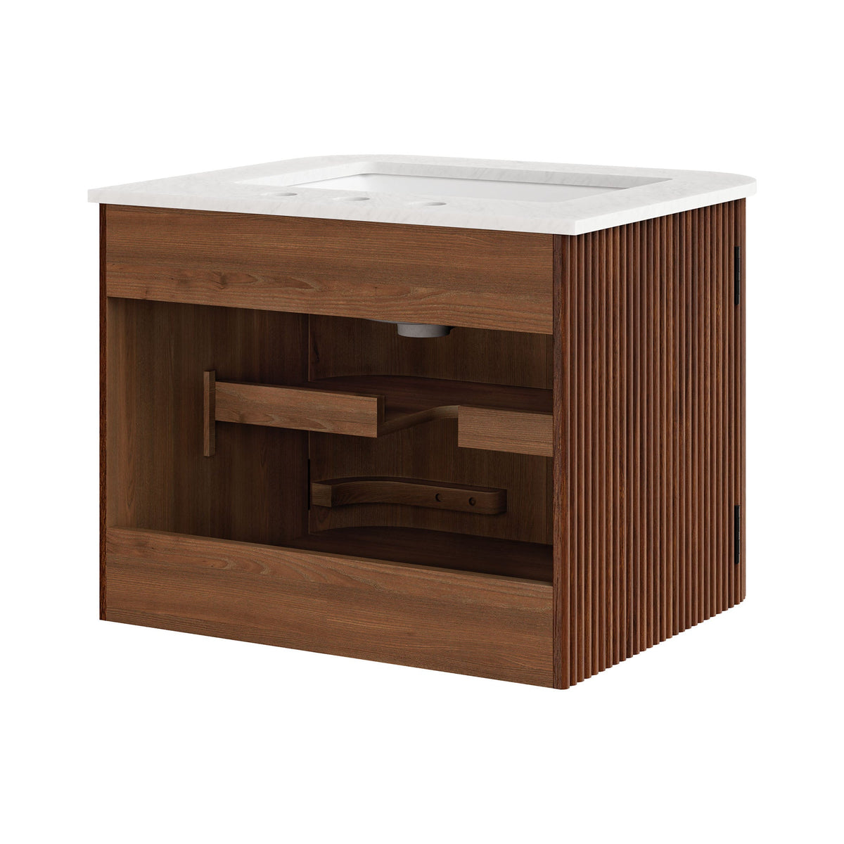 Zia Wall-Mount Bathroom Vanity with Marble Sink - view 16