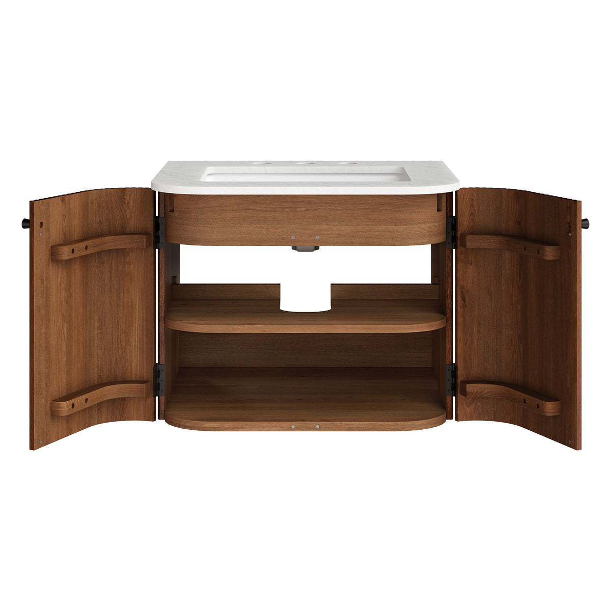 Zia Wall-Mount Bathroom Vanity with Marble Sink - view 34
