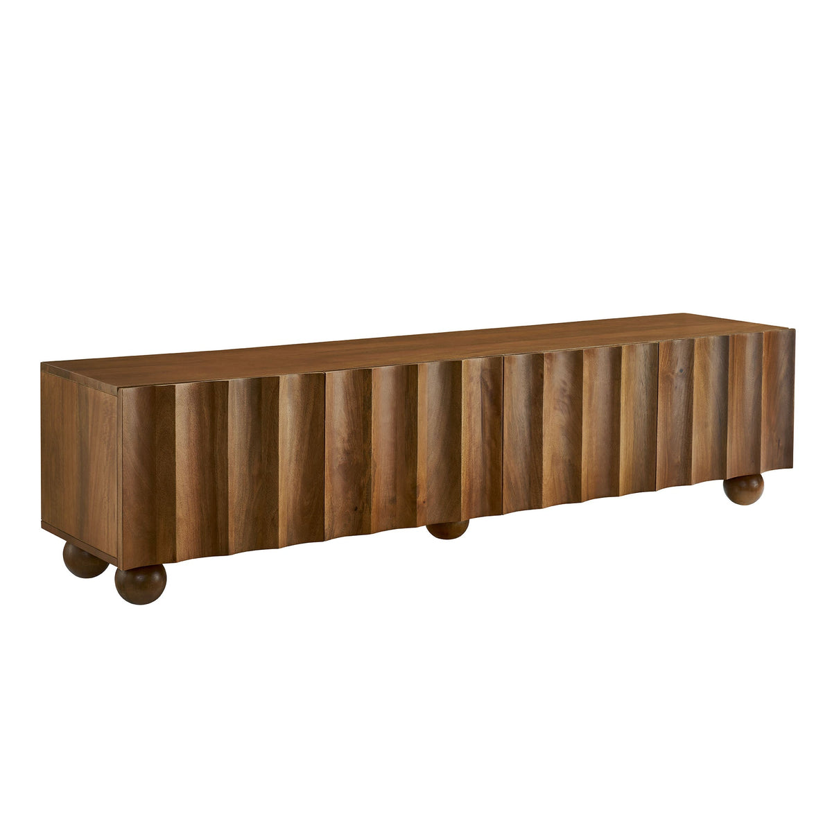 Sorren Scalloped 71" Wood TV Stand - view 1