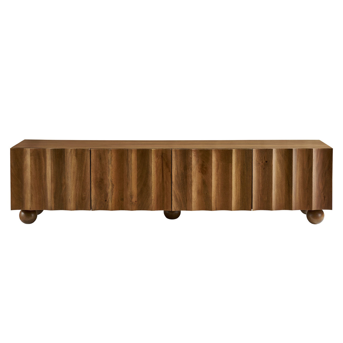 Sorren Scalloped 71" Wood TV Stand - view 5
