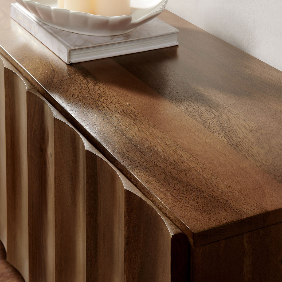 Sorren Scalloped 71" Wood TV Stand - view 11