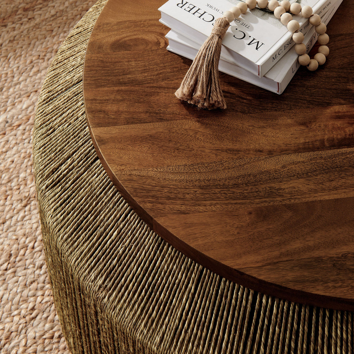 Maris Seagrass and Wood Coffee Table - view 5
