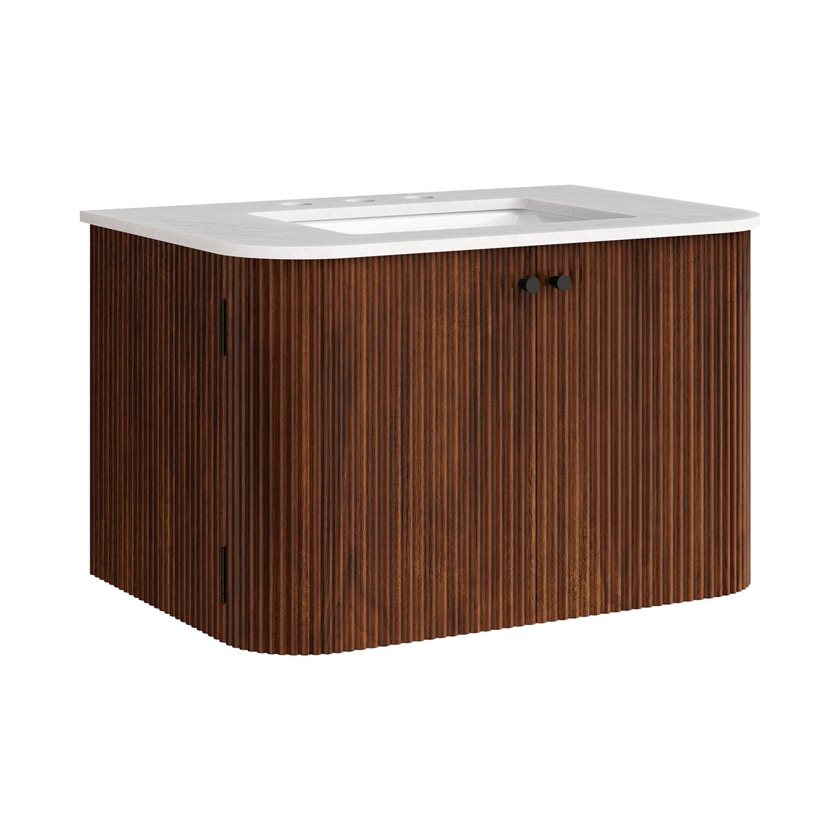 Zia Wall-Mount Bathroom Vanity with Marble Sink - view 6