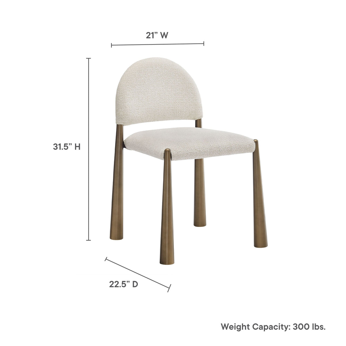 Hayley Upholstered Fabric Dining Side Chair