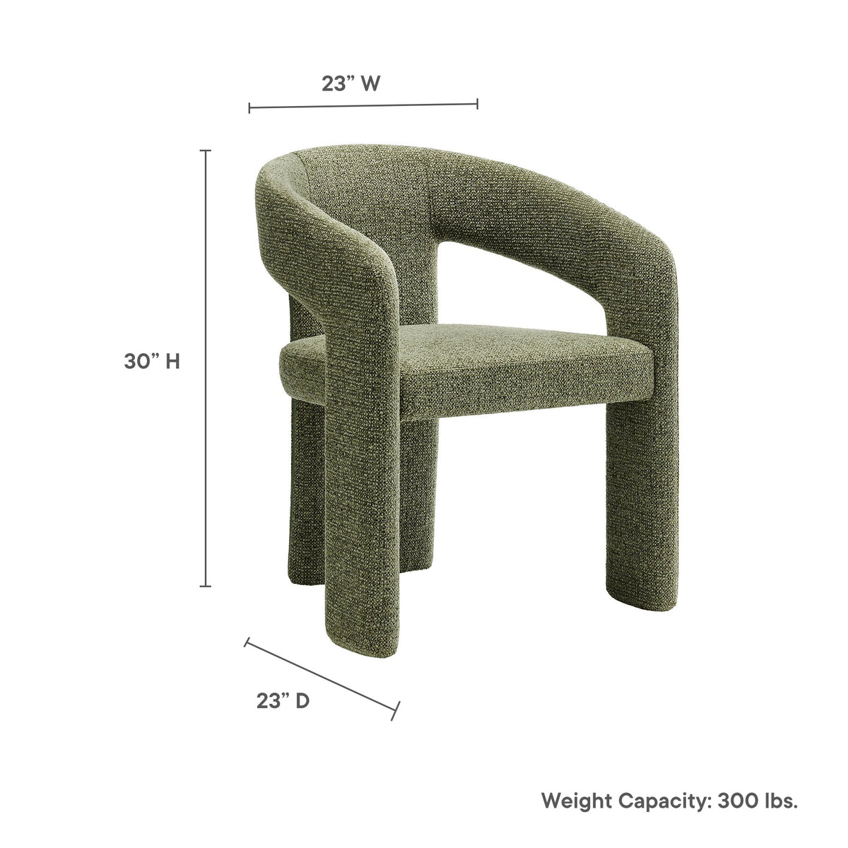 Oslo Barrel Fabric Upholstered Dining Accent Chair