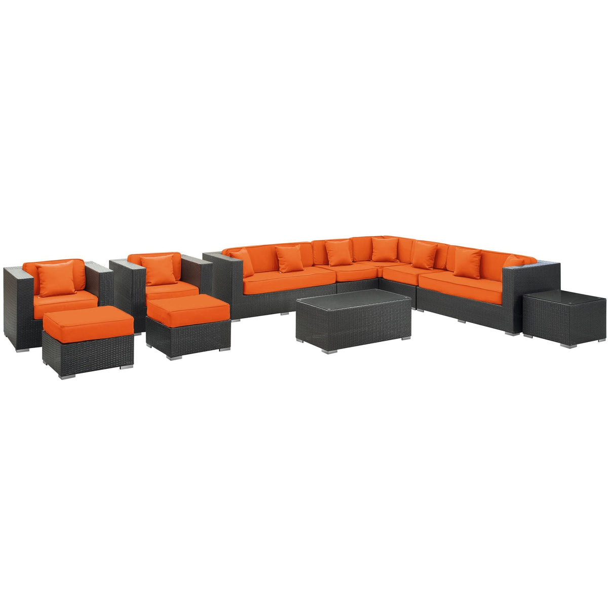 Cohesion 11 Piece Outdoor Patio Sectional Set - view 1