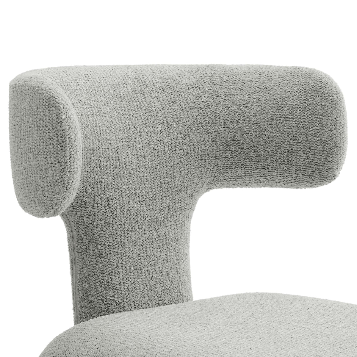 Stellan Curved Back Boucle Upholstered Dining Chair Set of Two