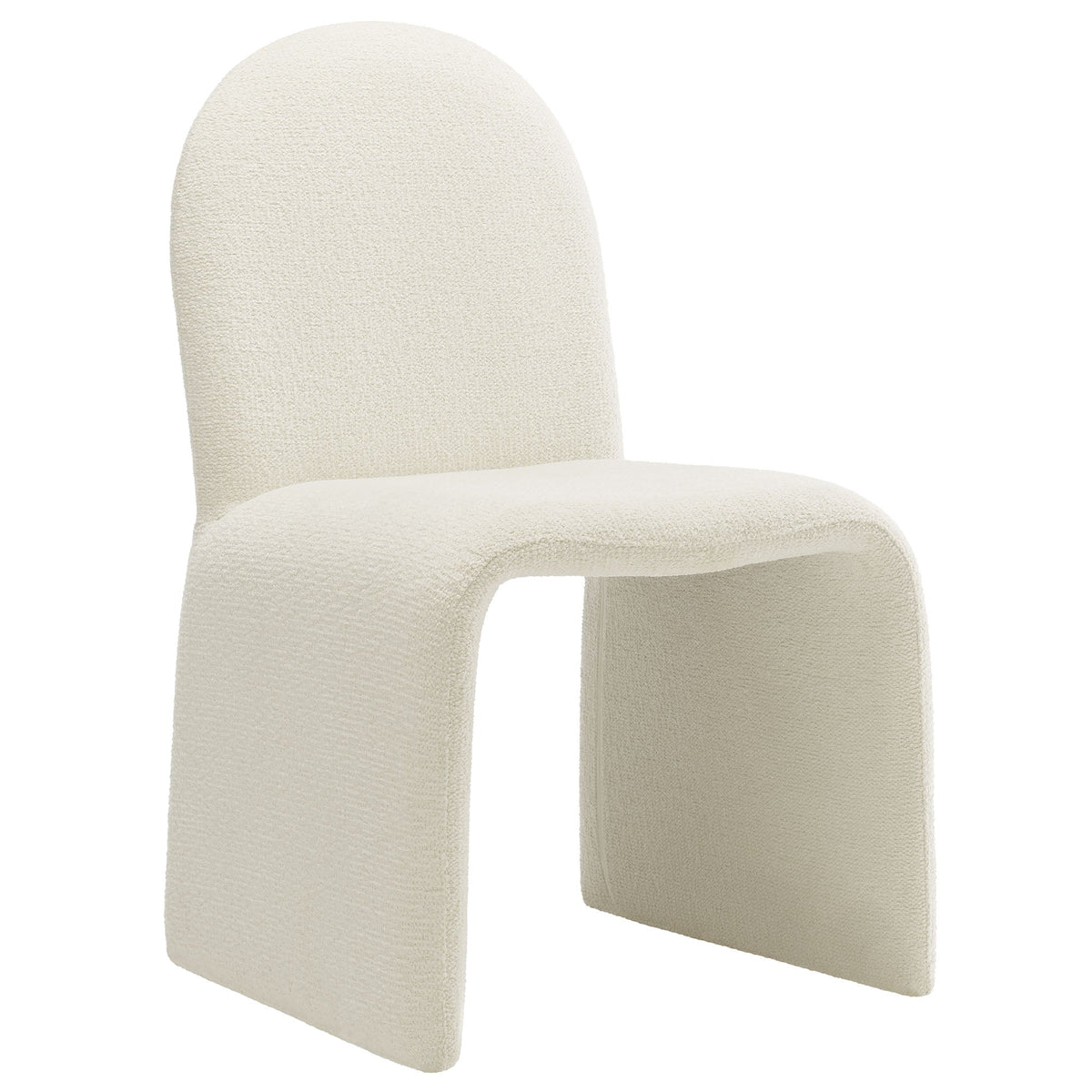 Junia Boucle Upholstered Arch Armless Dining Chair - view 1