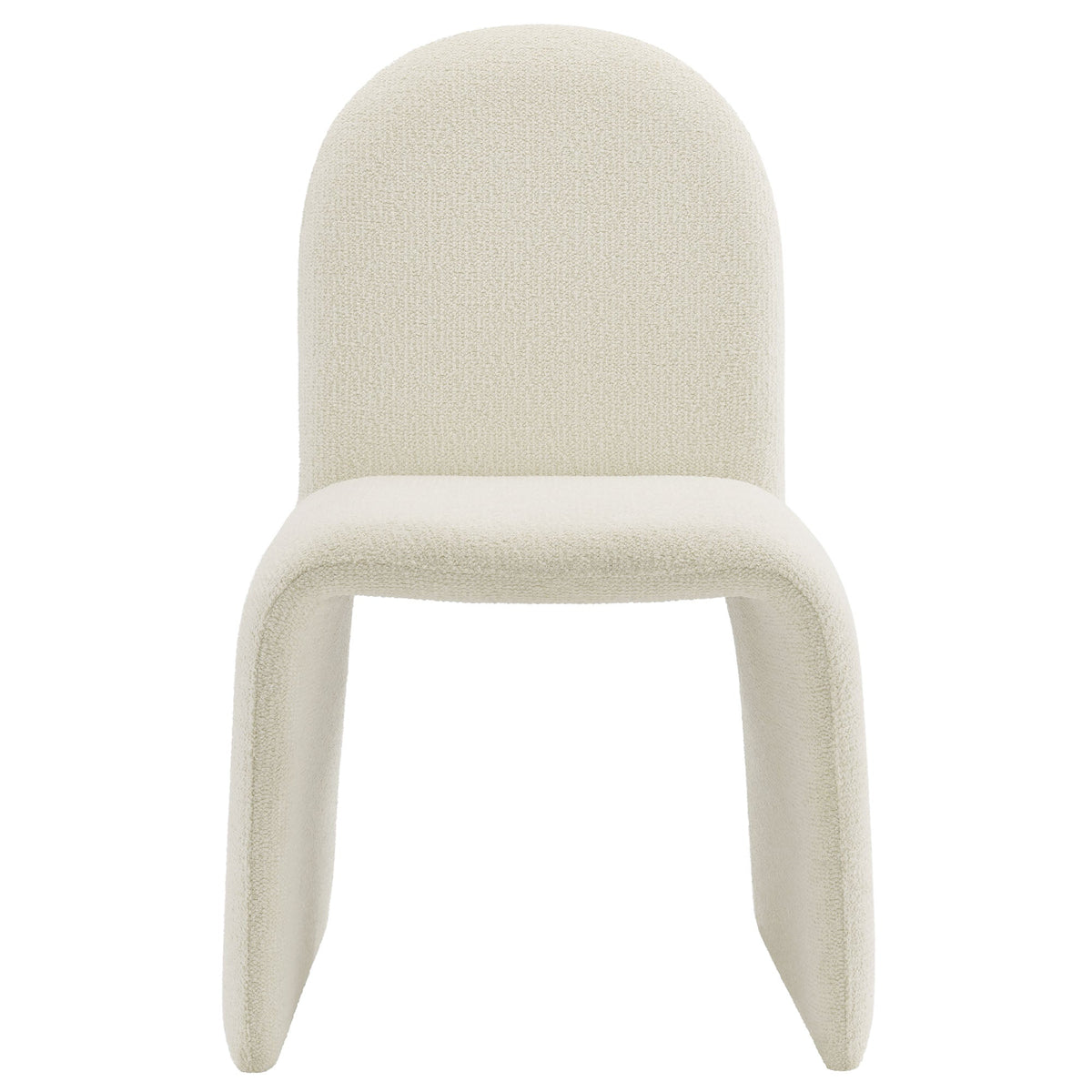 Junia Boucle Upholstered Arch Armless Dining Chair - view 7