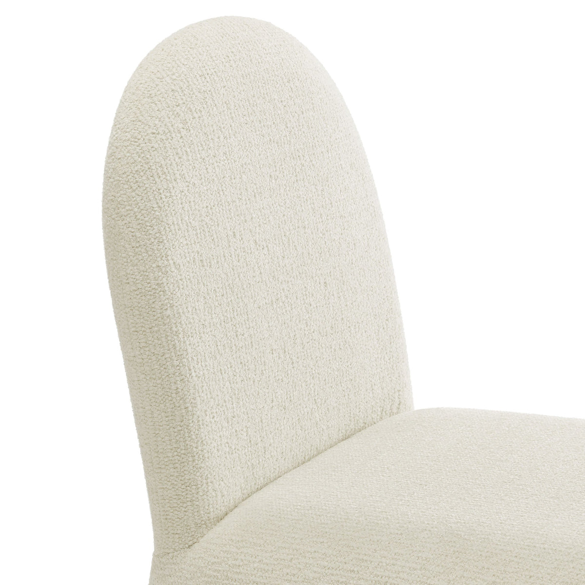 Junia Boucle Upholstered Arch Armless Dining Chair - view 9