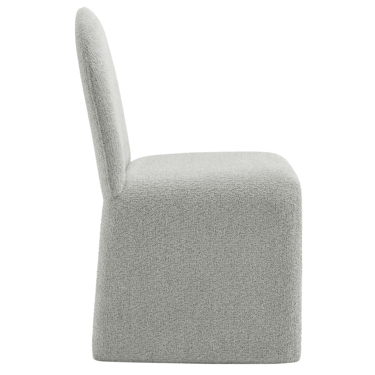 Junia Boucle Upholstered Arch Armless Dining Chair - view 4