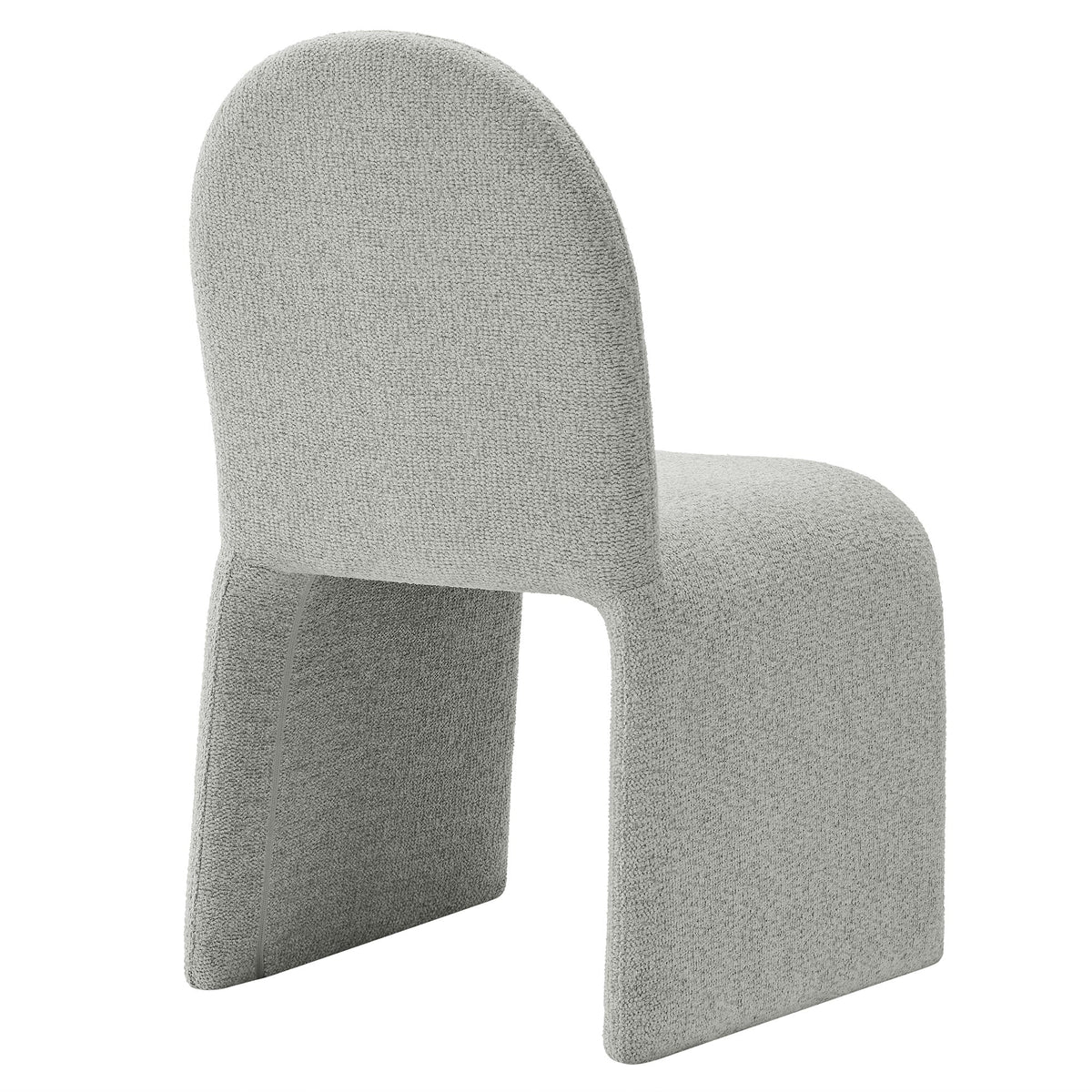 Junia Boucle Upholstered Arch Armless Dining Chair - view 6