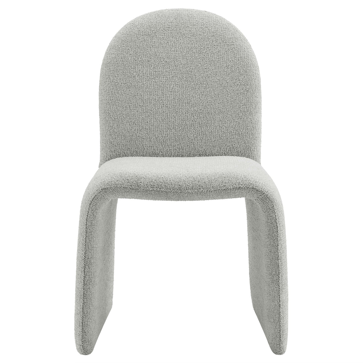 Junia Boucle Upholstered Arch Armless Dining Chair - view 8
