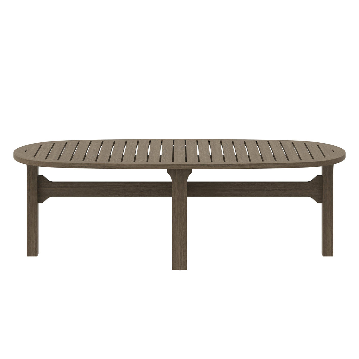 Saratoga Oval Outdoor Patio Teak Wood Coffee Table
