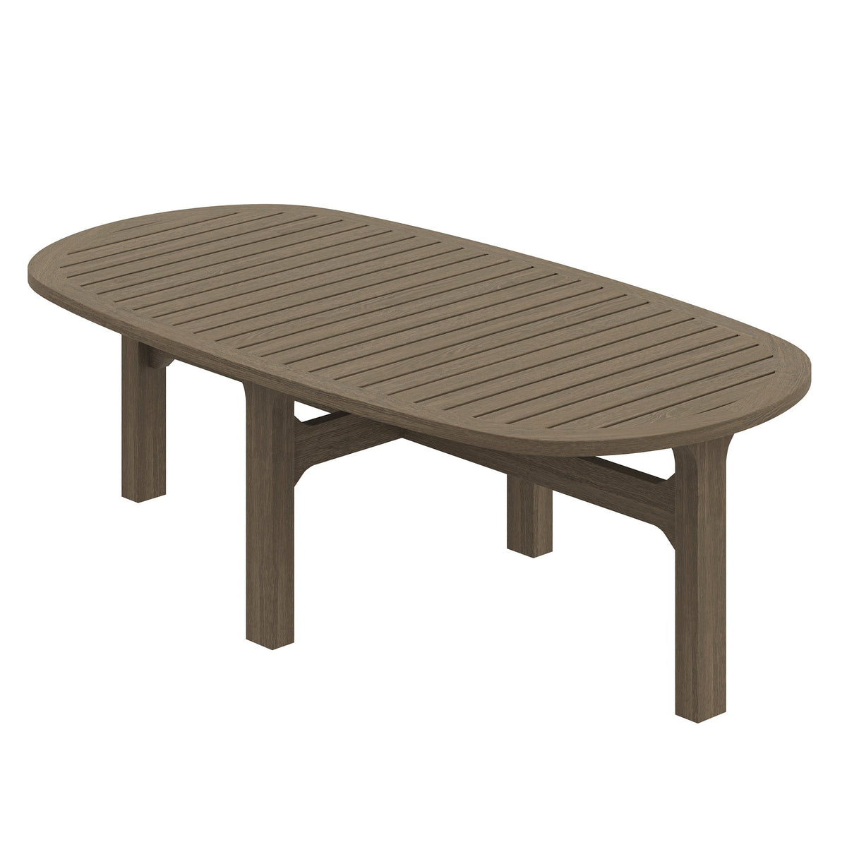 Saratoga Oval Outdoor Patio Teak Wood Coffee Table