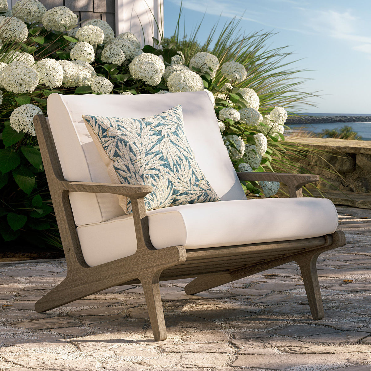 Saratoga Outdoor Teak Wood Armchair