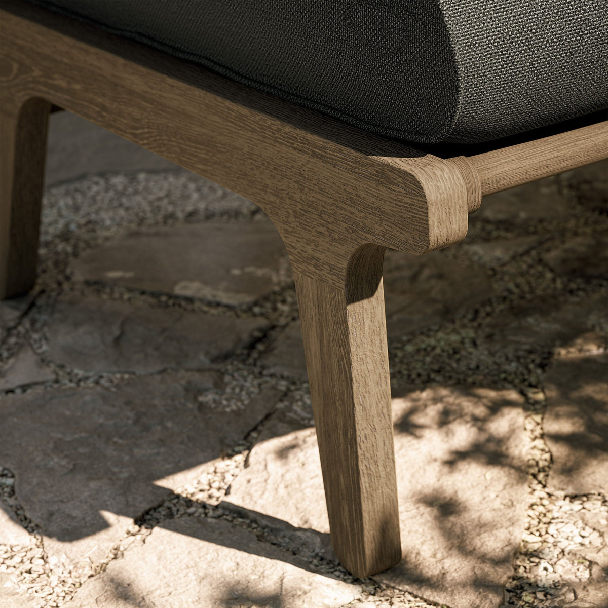 Saratoga Outdoor Teak Ottoman