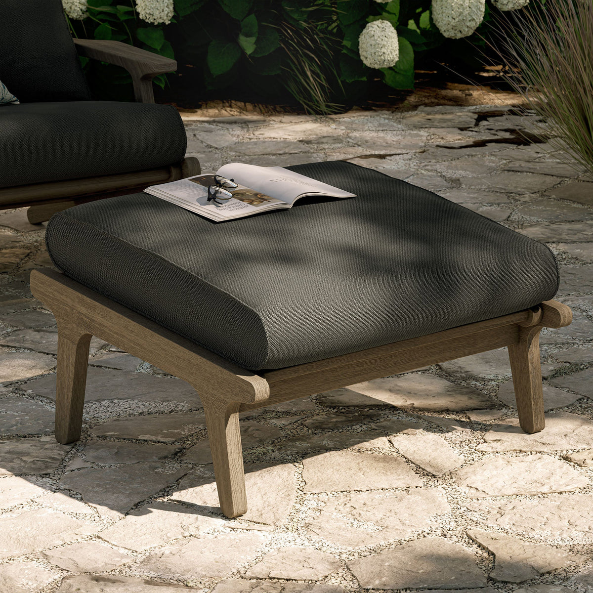 Saratoga Outdoor Teak Ottoman