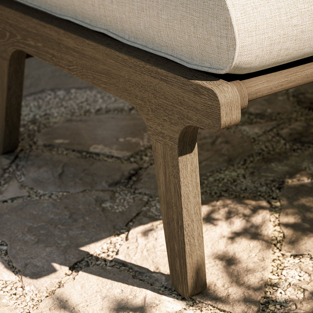Saratoga Outdoor Teak Ottoman