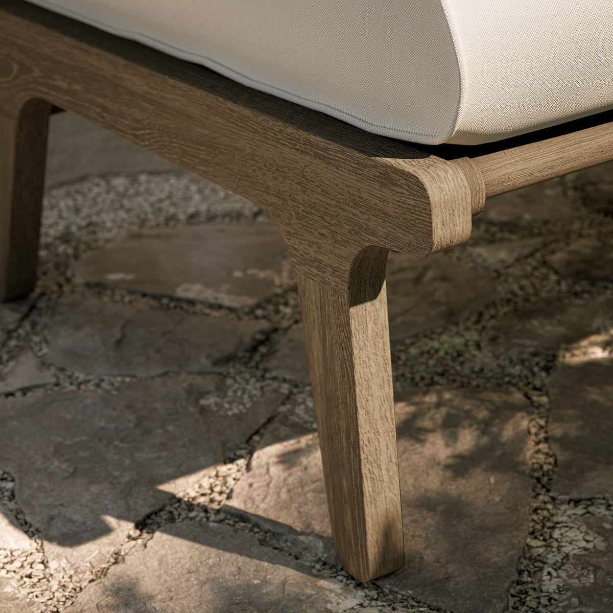 Saratoga Outdoor Teak Ottoman