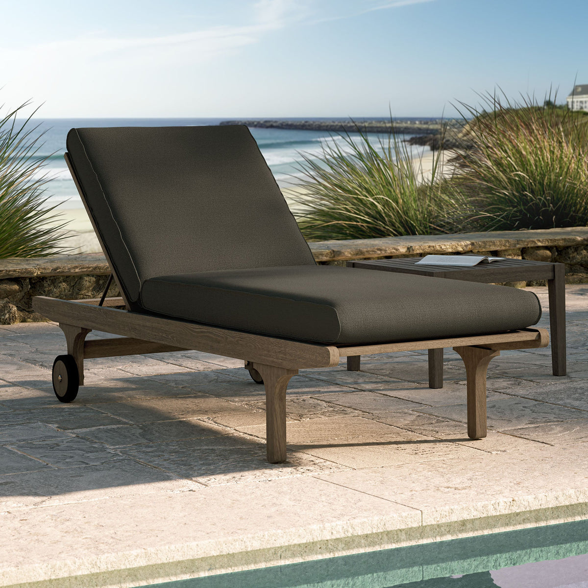 Saratoga Outdoor Teak Chaise Lounge Chair - view 21