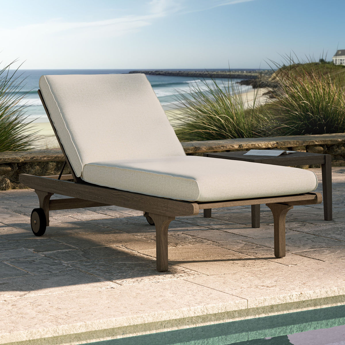 Saratoga Outdoor Teak Chaise Lounge Chair - view 20