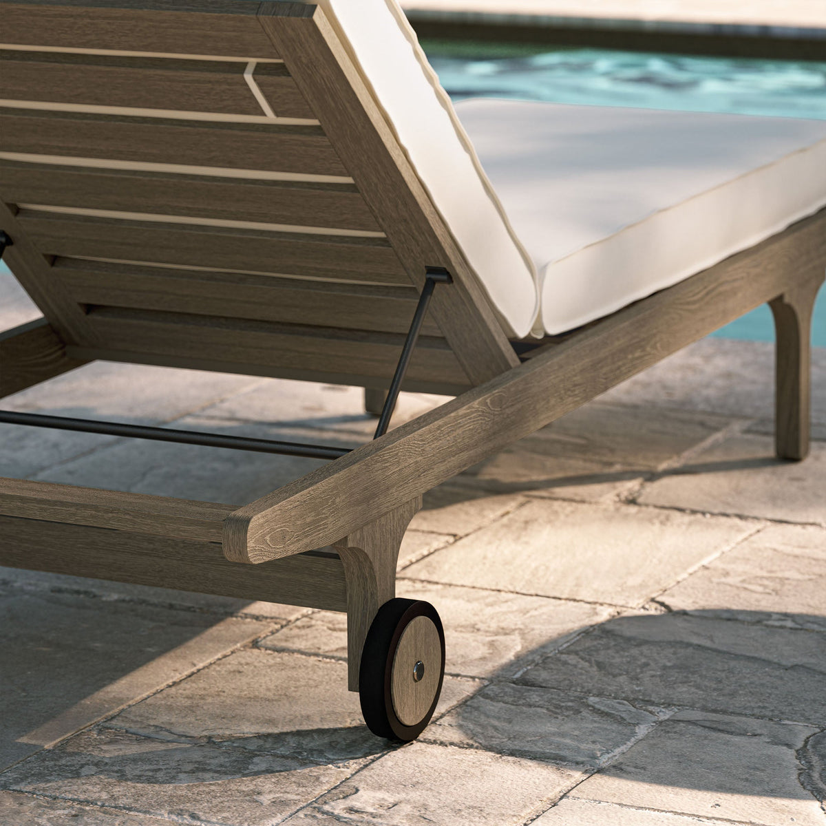 Saratoga Outdoor Teak Chaise Lounge Chair - view 16