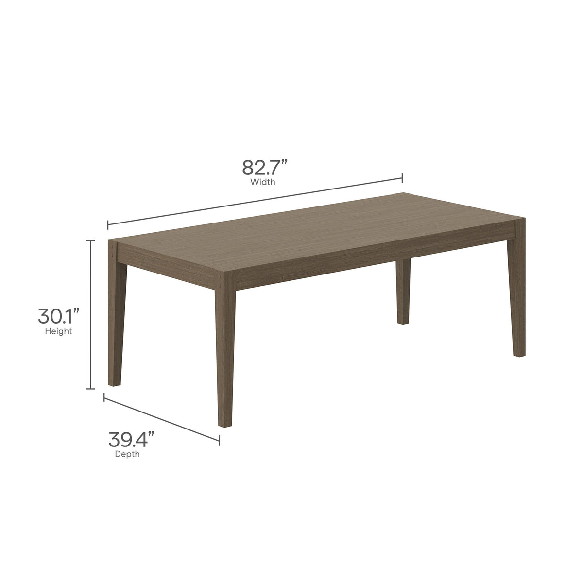 Northlake 83" Rectangular Outdoor Patio Teak Dining Table