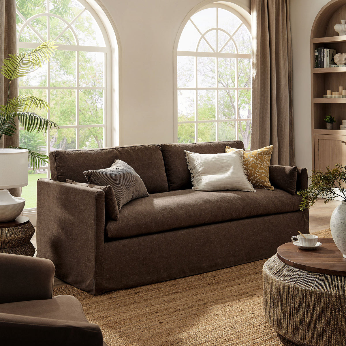 Wellfleet 85" Slipcovered Fabric Sofa