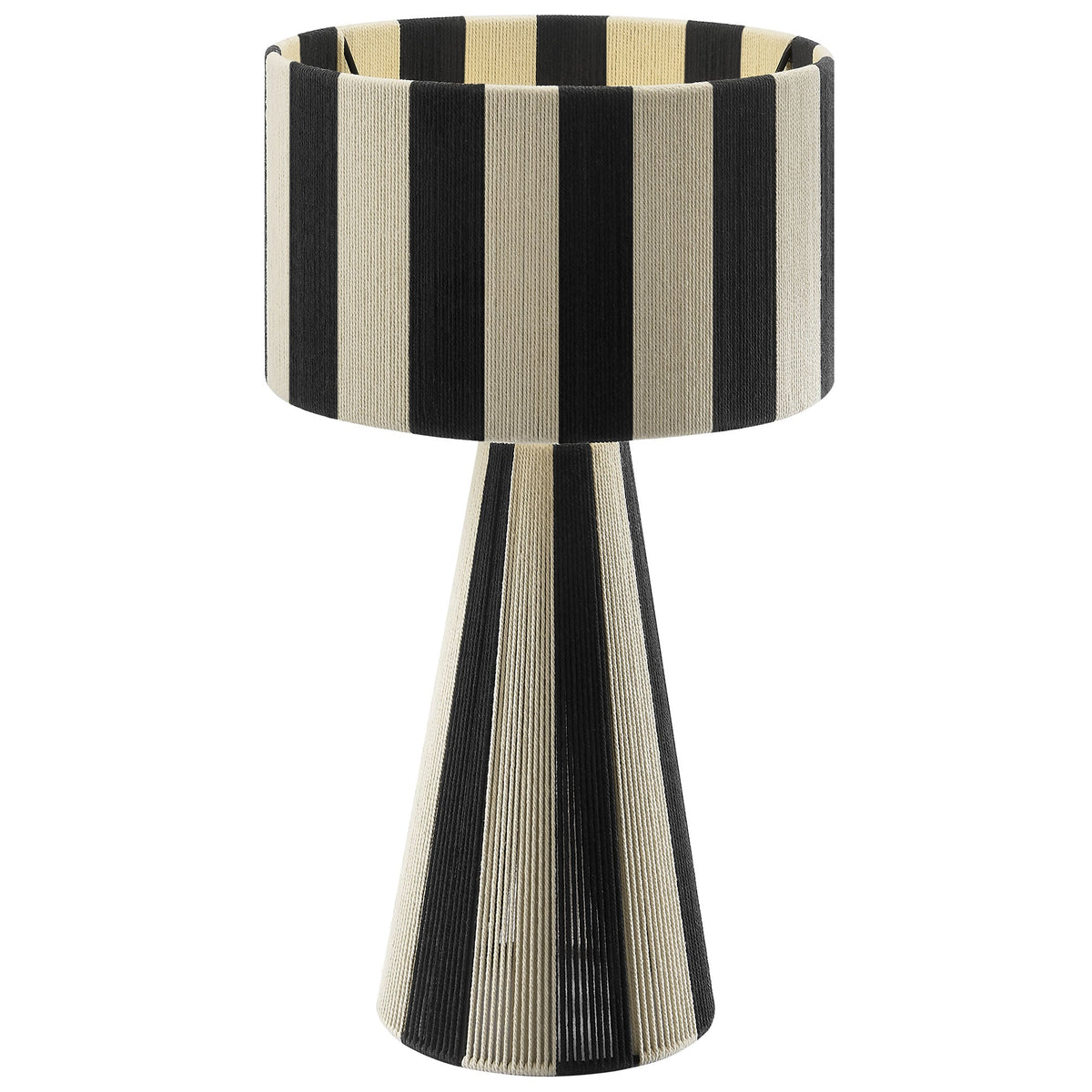 Renae Handwoven Cotton Thread Striped Table Lamp