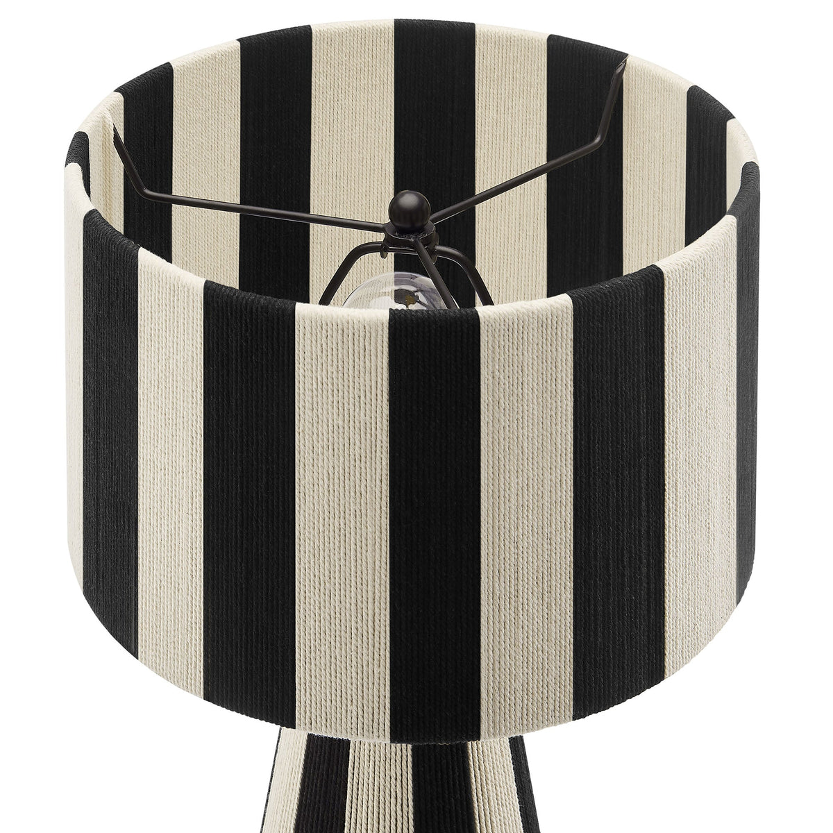 Renae Handwoven Cotton Thread Striped Table Lamp
