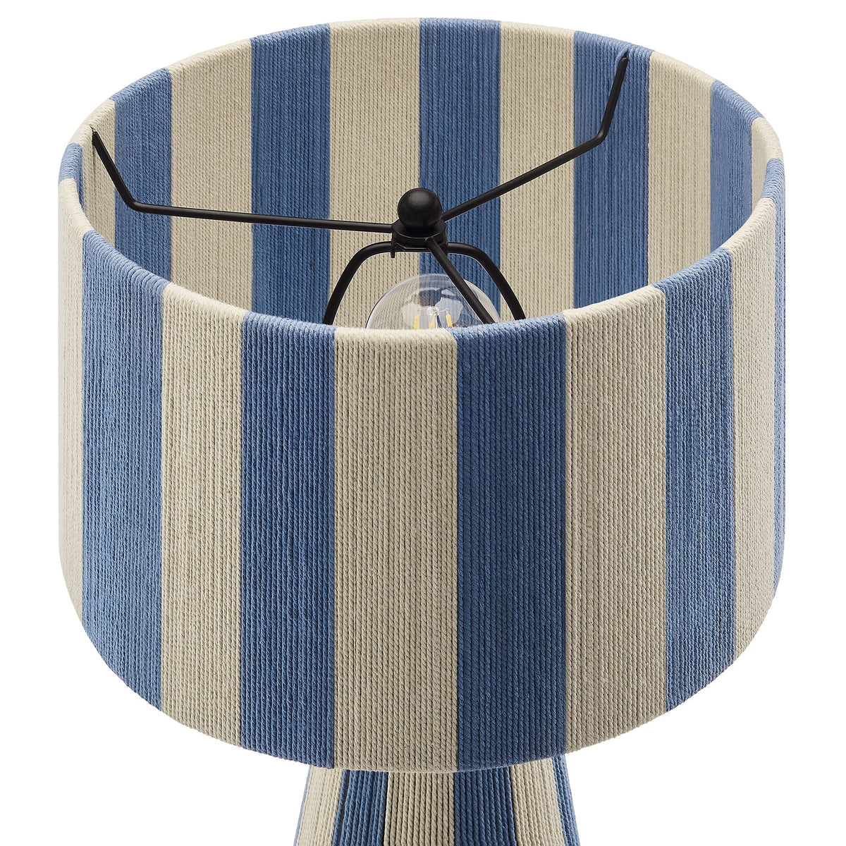 Renae Handwoven Cotton Thread Striped Table Lamp