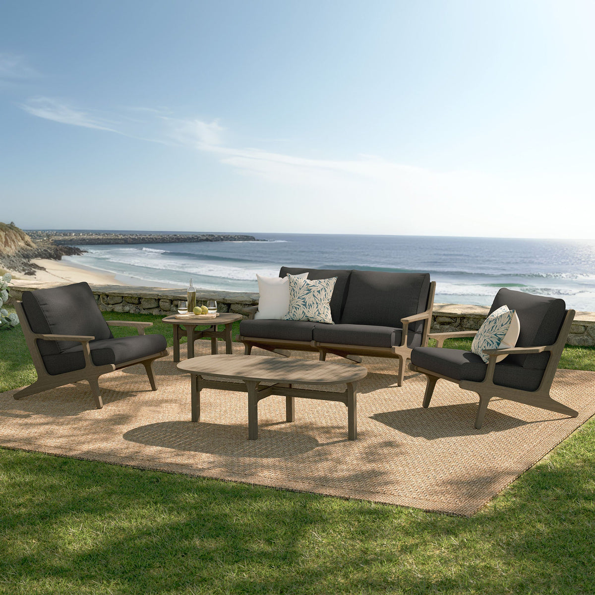 Saratoga 5-Piece Outdoor Teak Wood Furniture Set