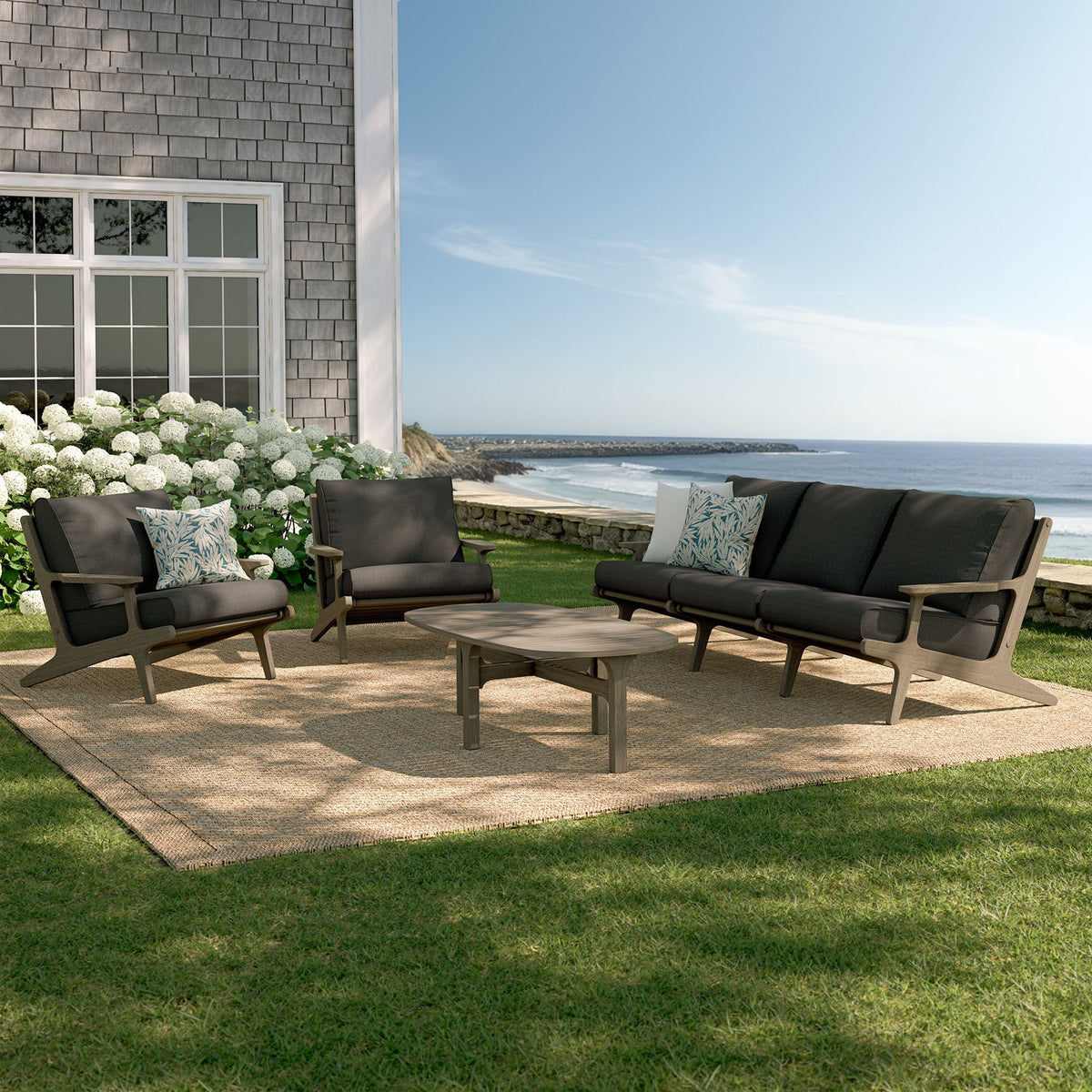 Saratoga 4-Piece Outdoor Teak Wood Furniture Set