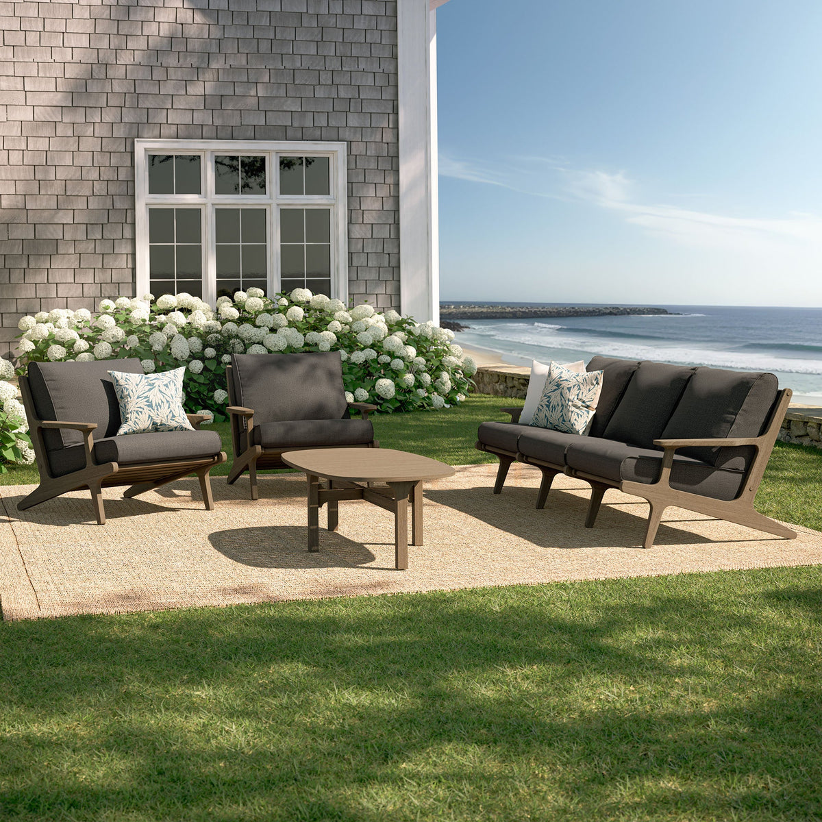 Saratoga 4-Piece Outdoor Teak Wood Furniture Set