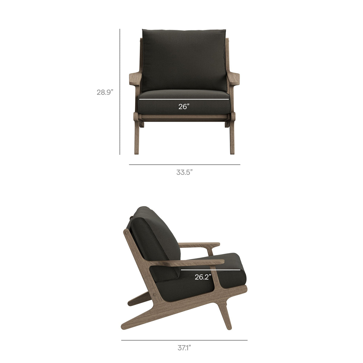 Saratoga 4-Piece Outdoor Teak Wood Furniture Set