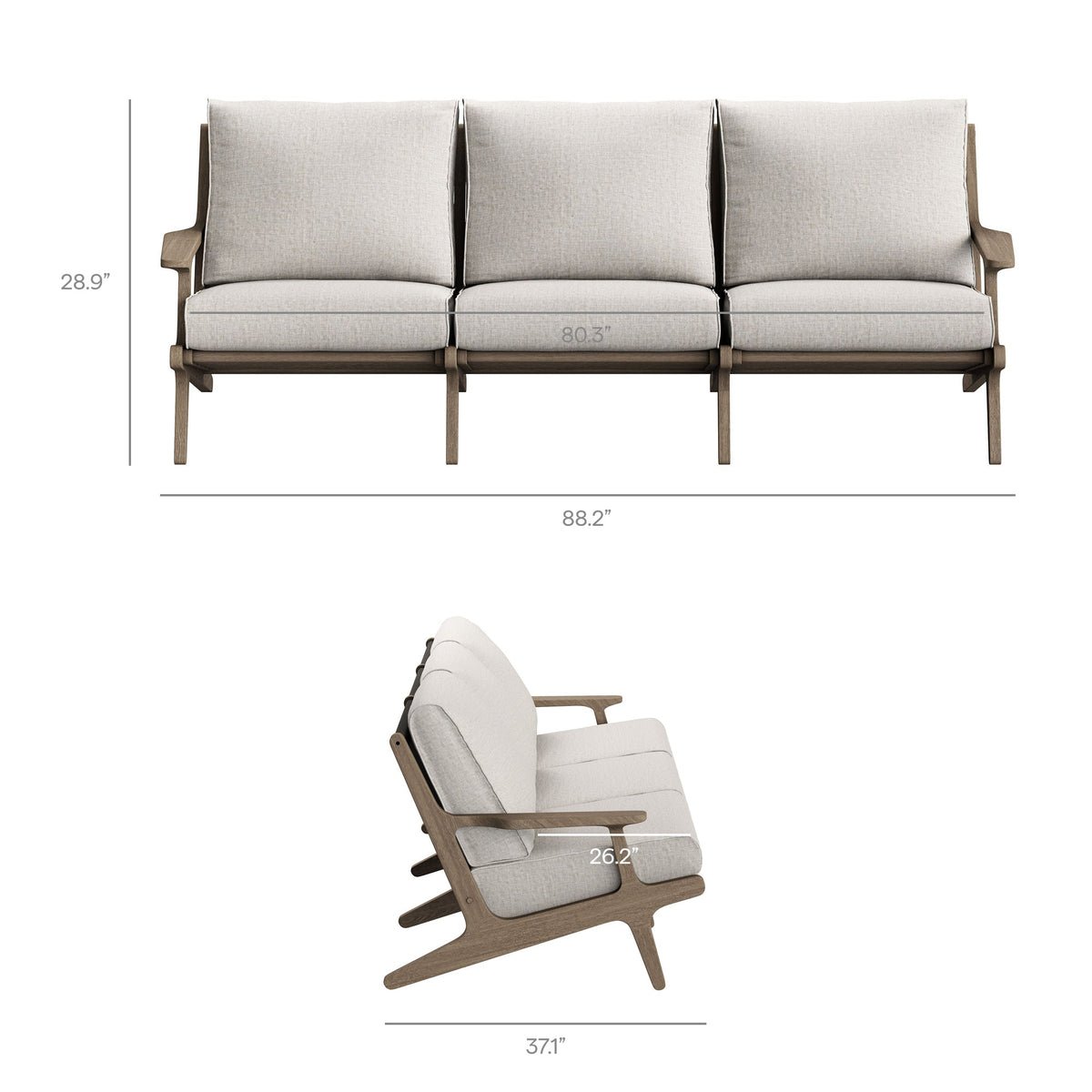 Saratoga 4-Piece Outdoor Teak Wood Furniture Set