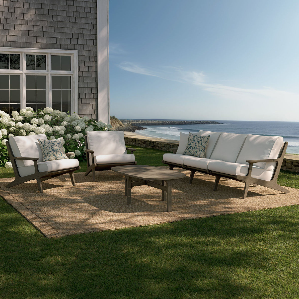 Saratoga 4-Piece Outdoor Teak Wood Furniture Set