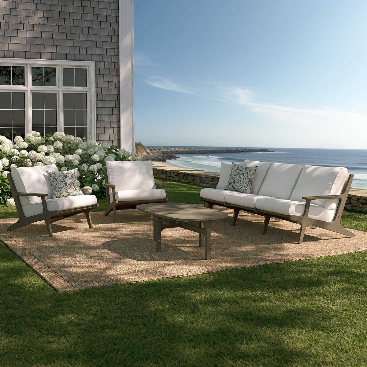 Saratoga 4-Piece Outdoor Teak Wood Furniture Set