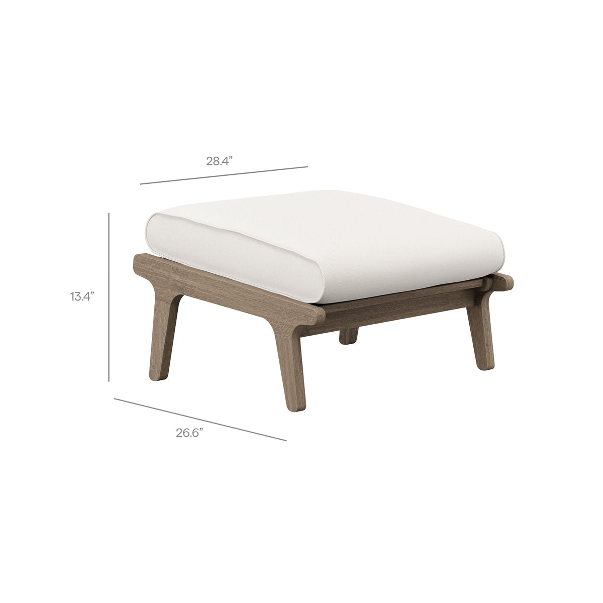 Saratoga Outdoor Teak Wood Chair and Ottoman Set