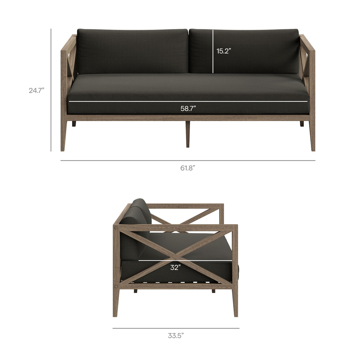 Northlake 5-Piece Outdoor Teak Wood Furniture Set