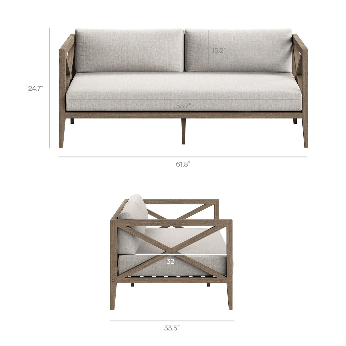 Northlake 5-Piece Outdoor Teak Wood Furniture Set