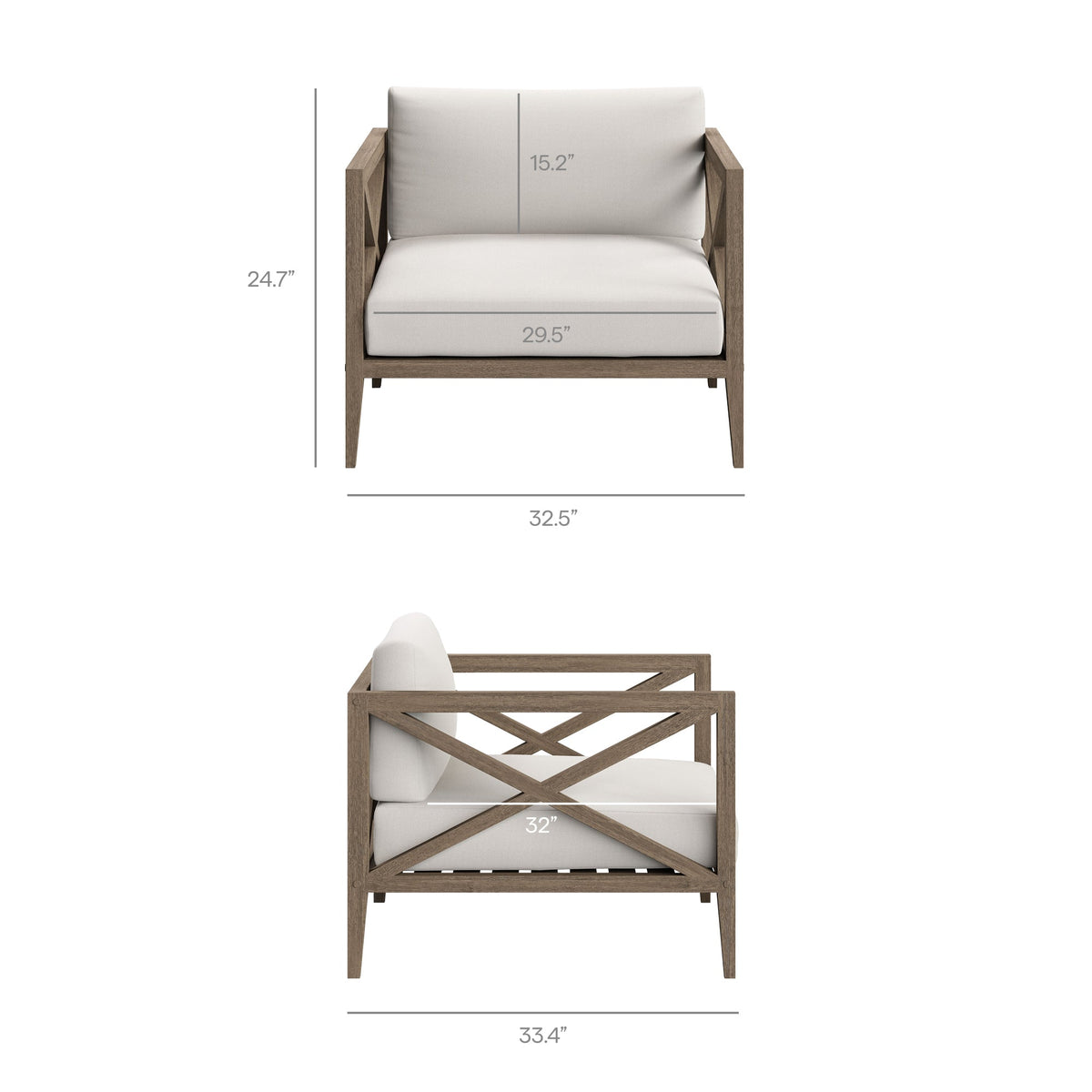Northlake 5-Piece Outdoor Teak Wood Furniture Set