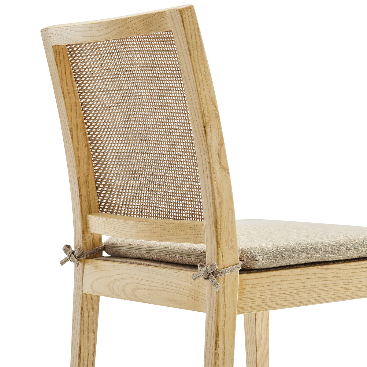 Ovard Wood and Rattan Dining Chair